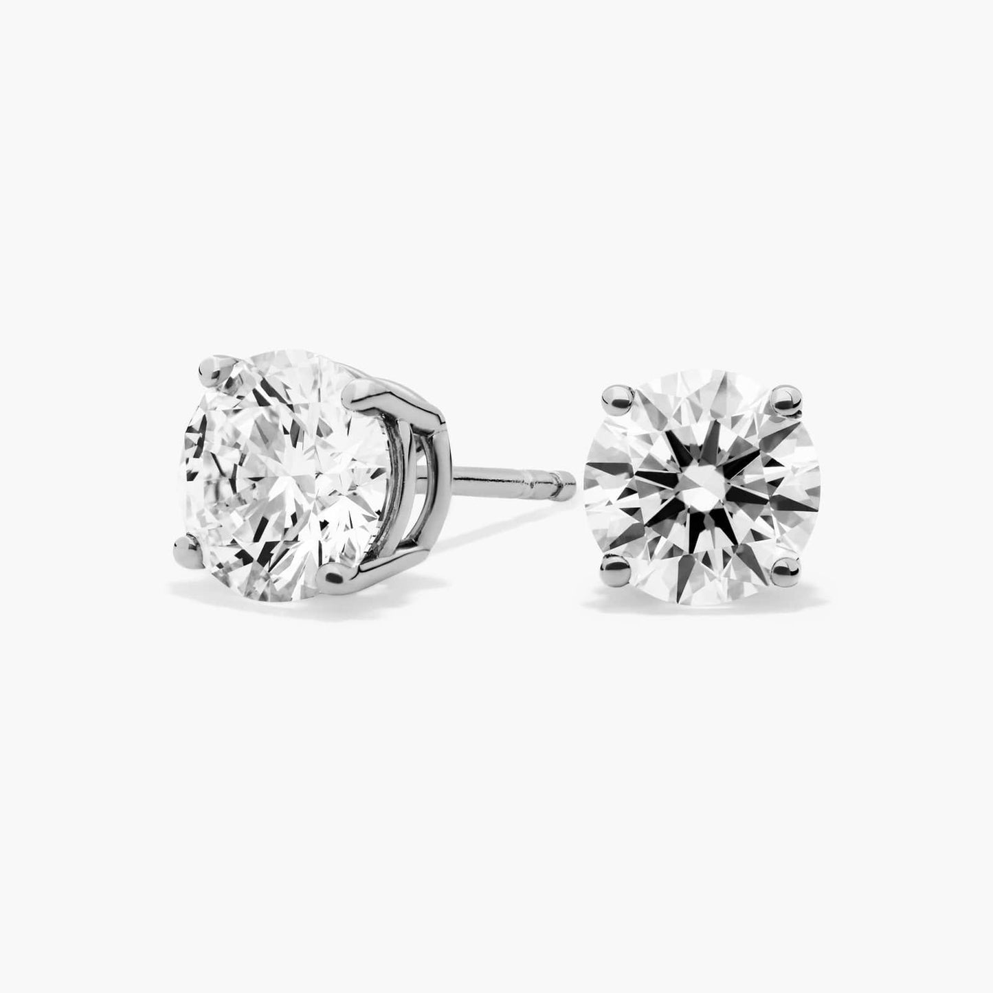 14k Lab Grown Diamond Solitaire Stud Earrings