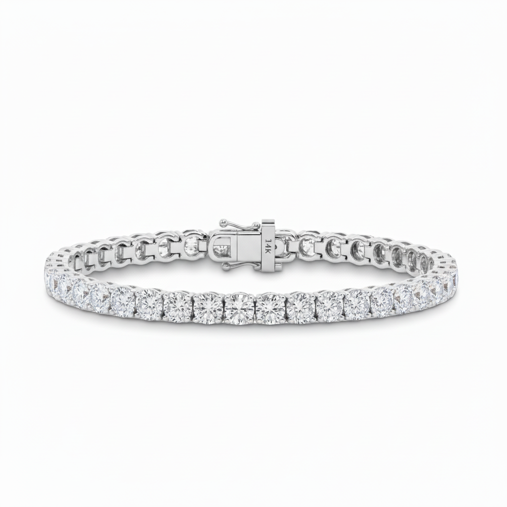 14k Gold Lab Grown Tennis Bracelet