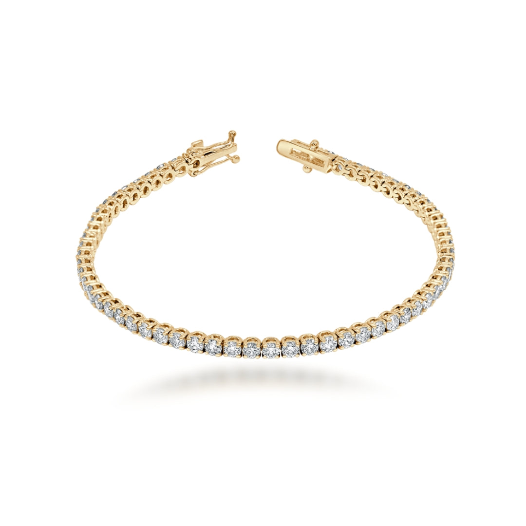 14k Gold Lab Grown Tennis Bracelet