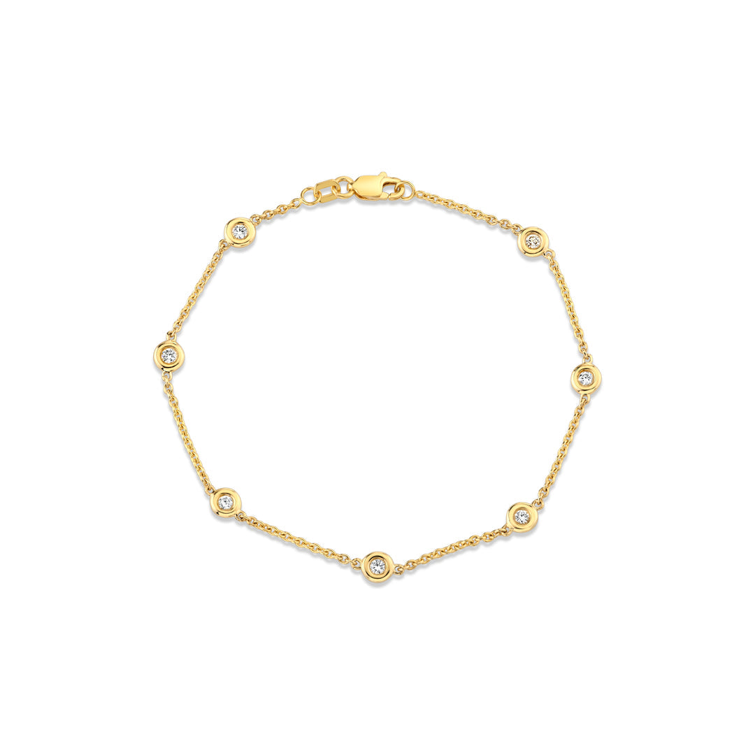 14K CVD Lab Diamond By the Yard Bracelet