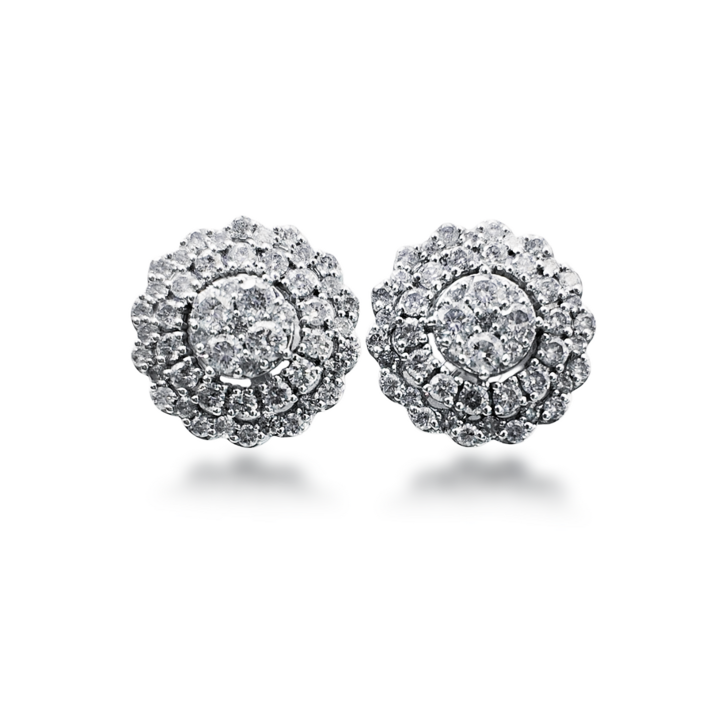 10k Gold Flower Stud Earrings