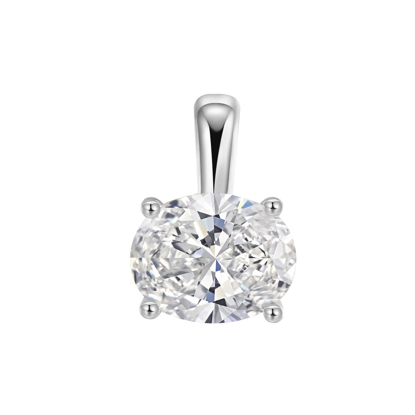 *Available for preorder only* Sterling Silver Solitaire Pendant on Omega Chain Necklace Collection