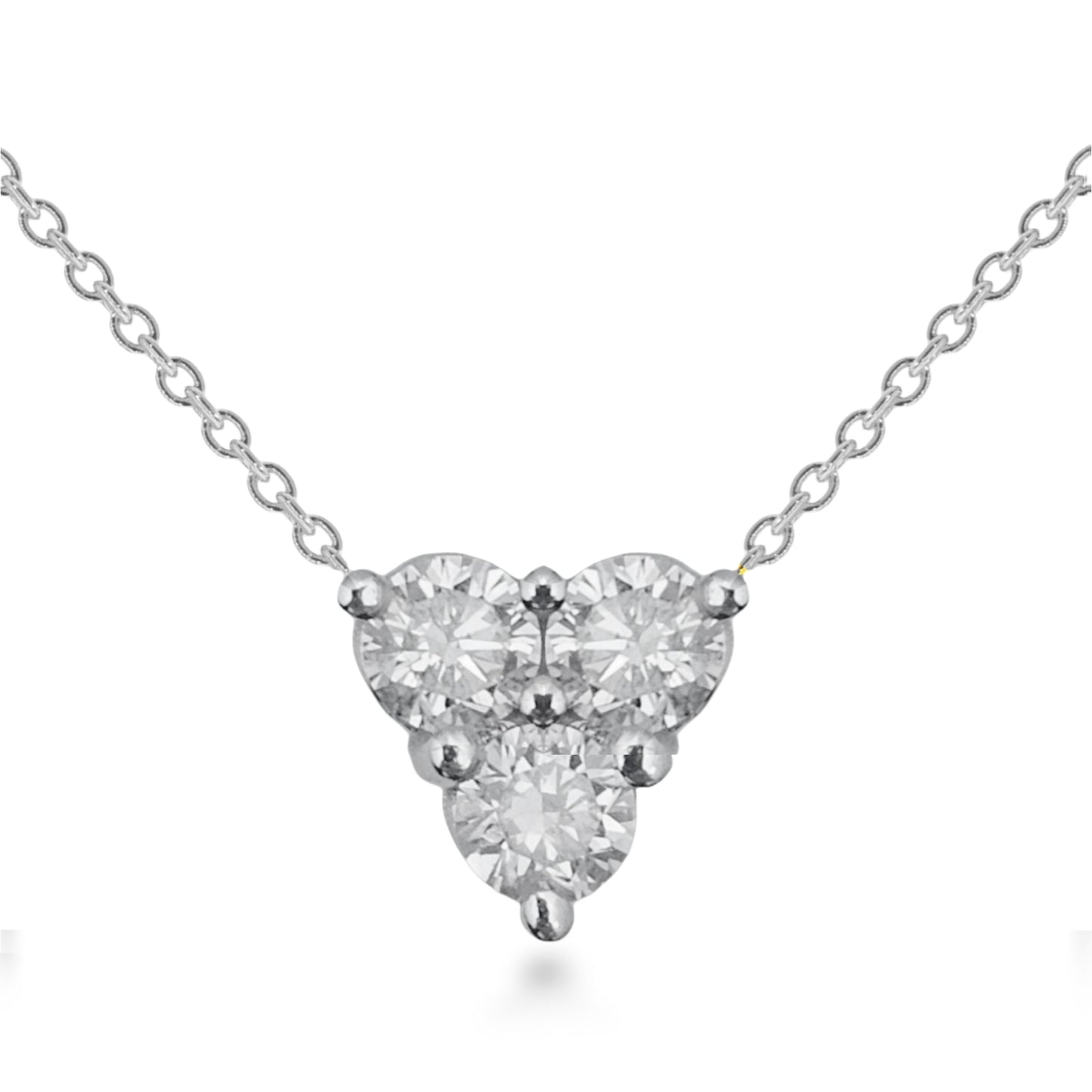 14K Trio Lab Grown Diamond Necklace