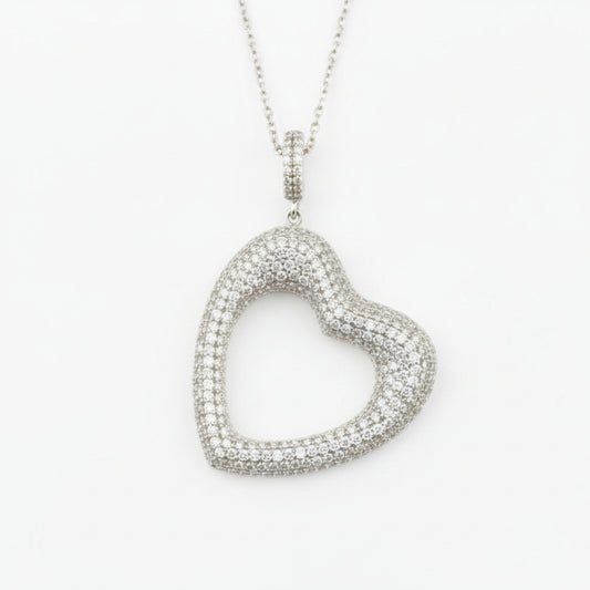 Sterling Silver Heart Pendant Necklace
