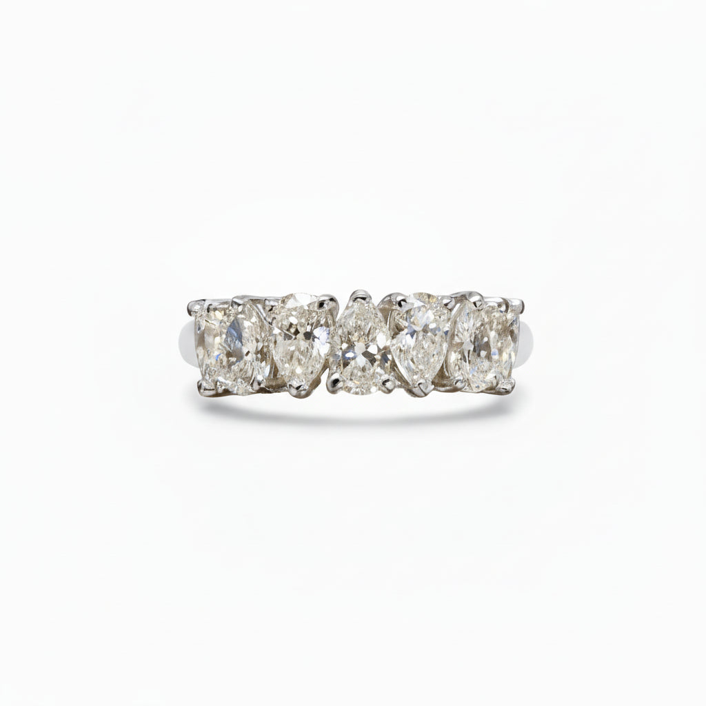 7 Stone Lab Grown Diamond 14k Ring