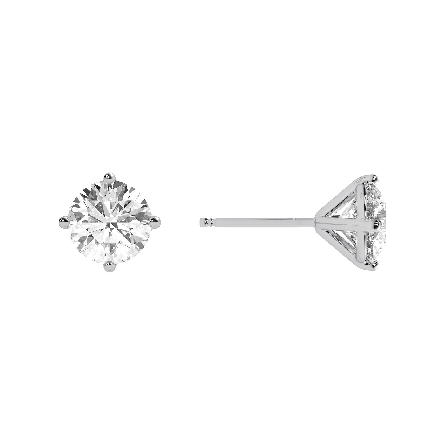 14k Lab Grown Diamond Solitaire Stud Earrings