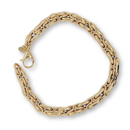 14k Gold Interlocking Oval Links Bracelet