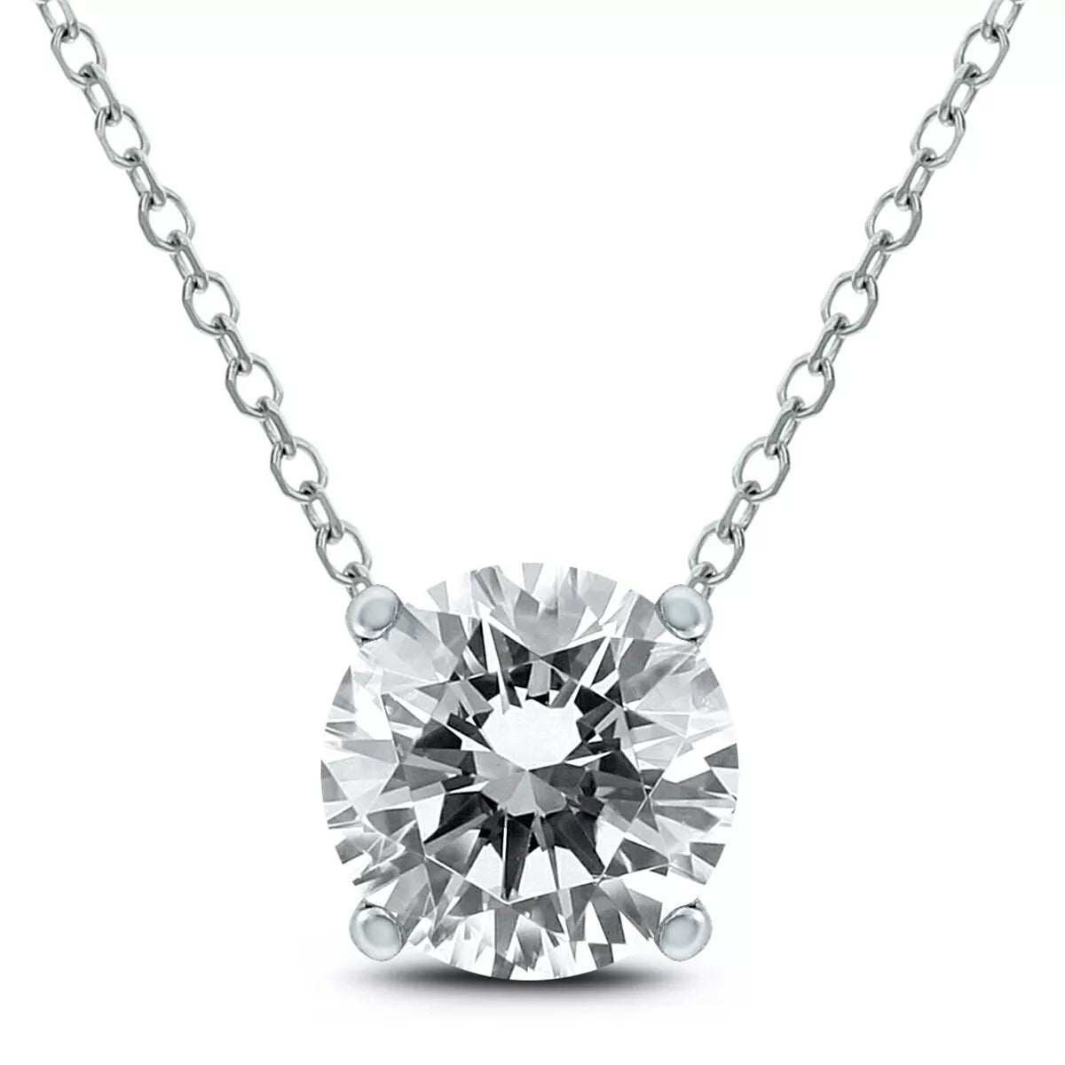 14k Gold Top Quality 1ct. Lab Grown Diamond Solitaire Necklace