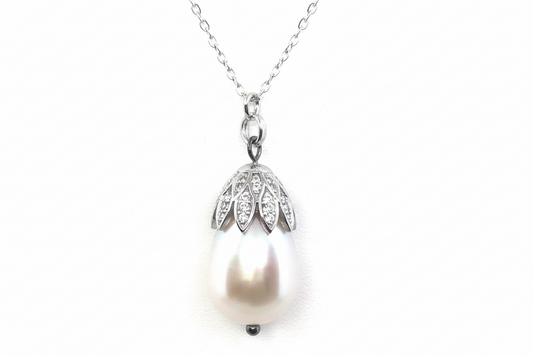 Sterling Silver Pearl Pendant Necklace