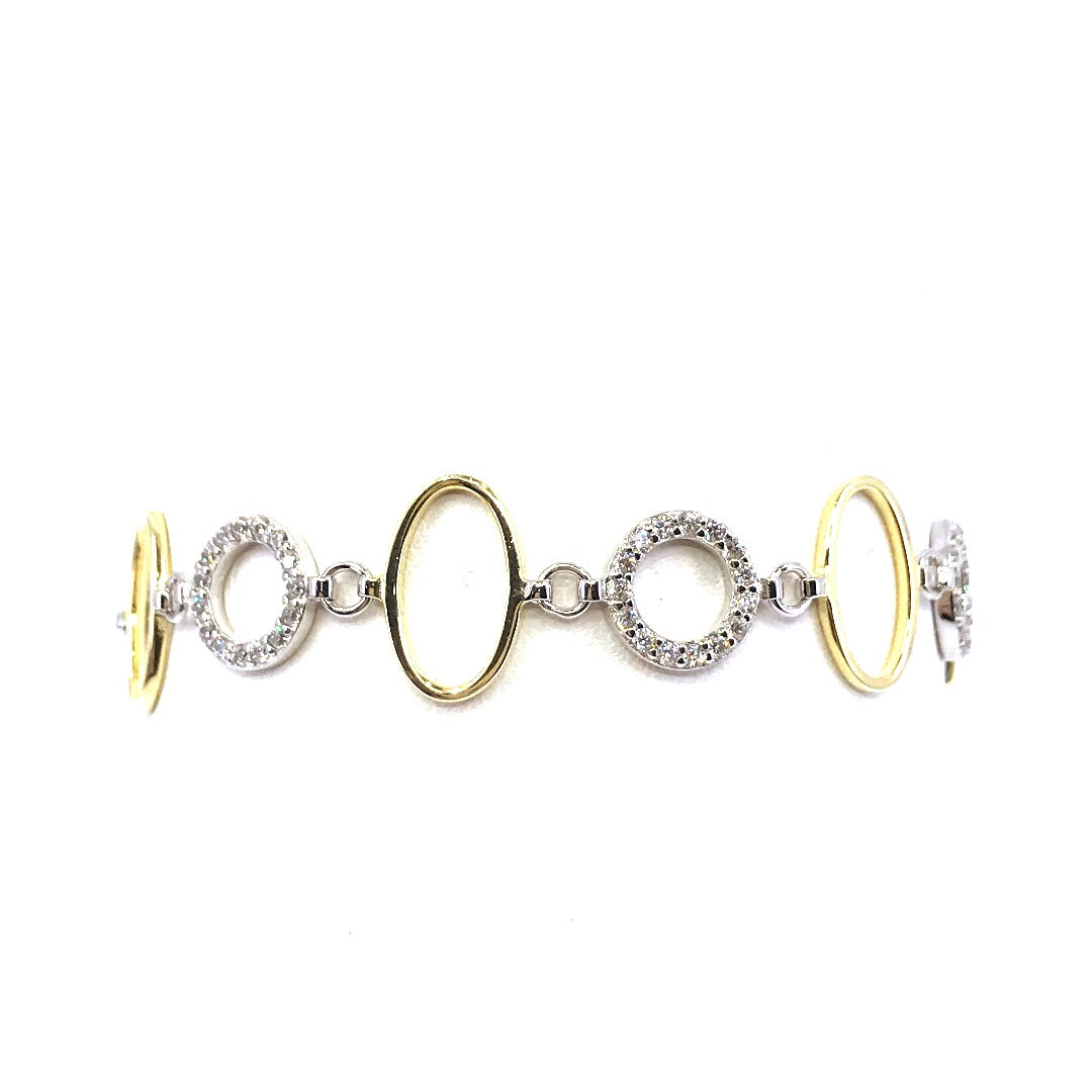 Sterling Silver Oval Bracelet - HK Jewels