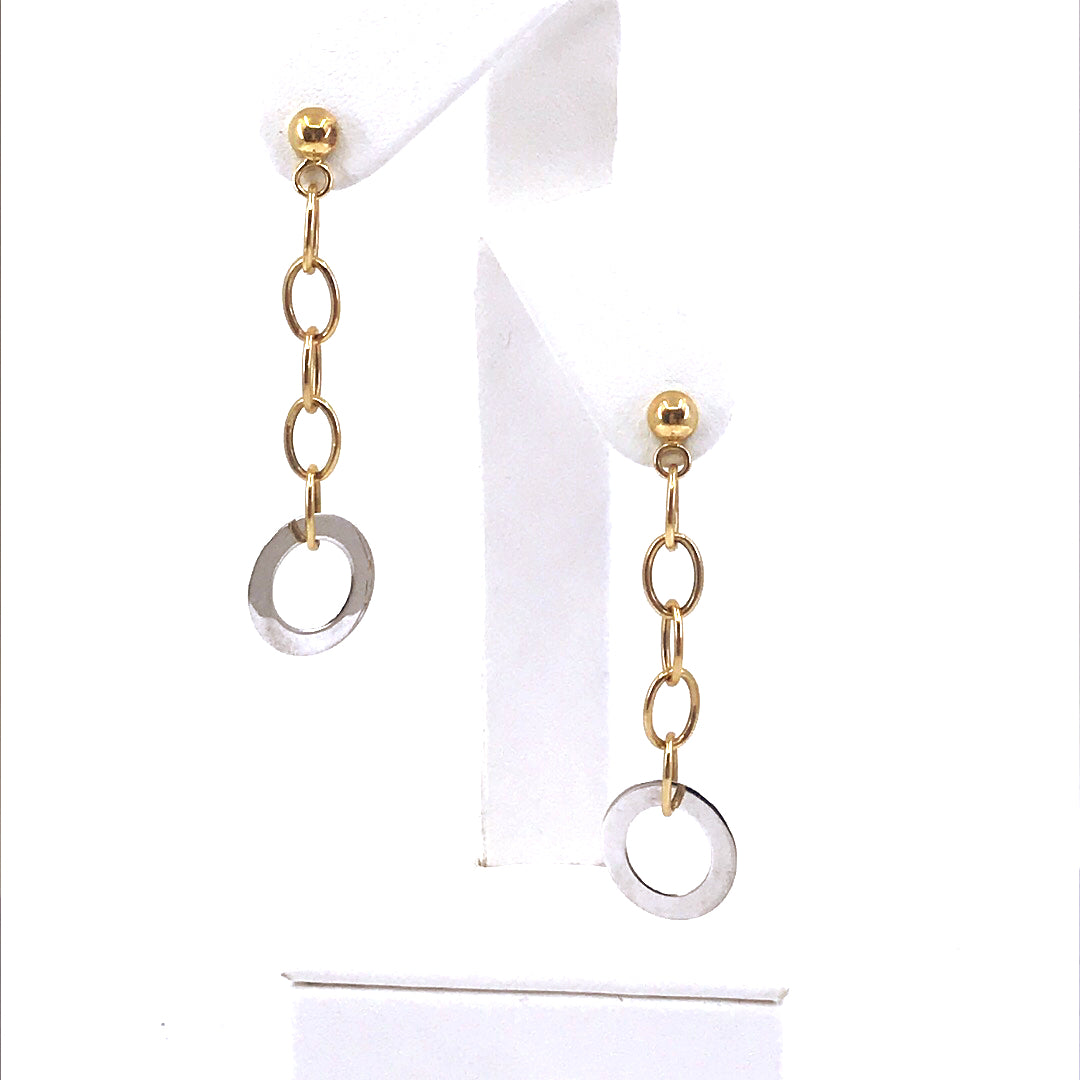 14K Gold Circle Earrings - HK Jewels