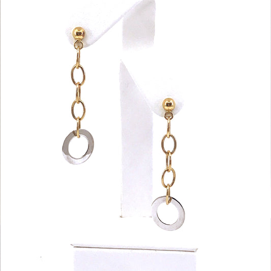 14K Gold Circle Earrings - HK Jewels