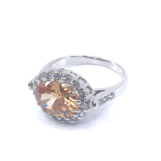 Sterling Silver Oval Ring - HK Jewels