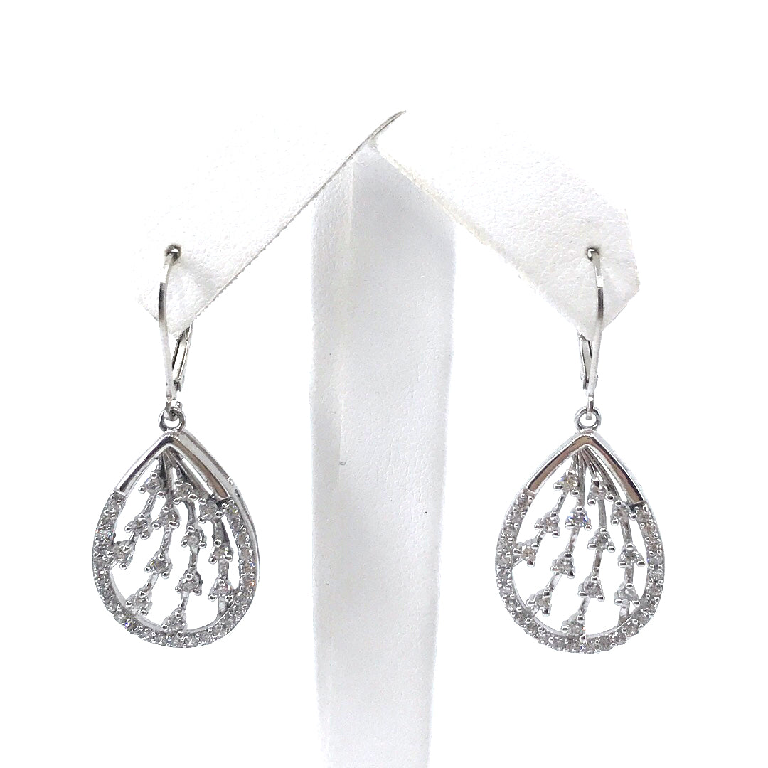 Sterling Silver Teardrop Earrings - HK Jewels