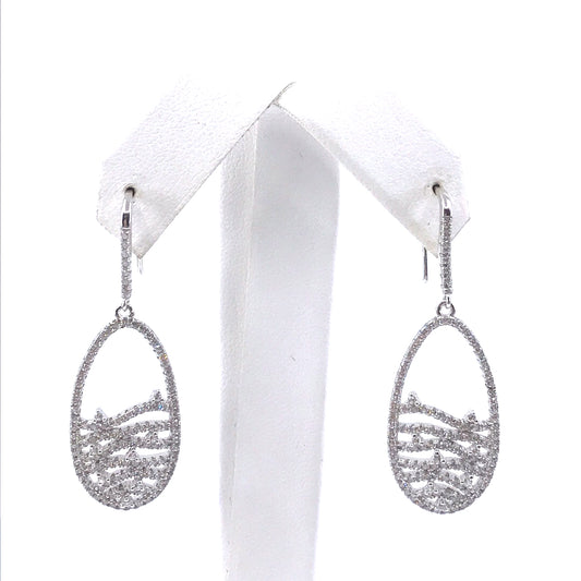 Sterling Silver Oval Earrings - HK Jewels