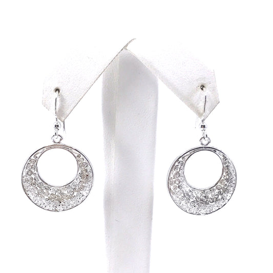 Sterling Silver Circle Earrings - HK Jewels