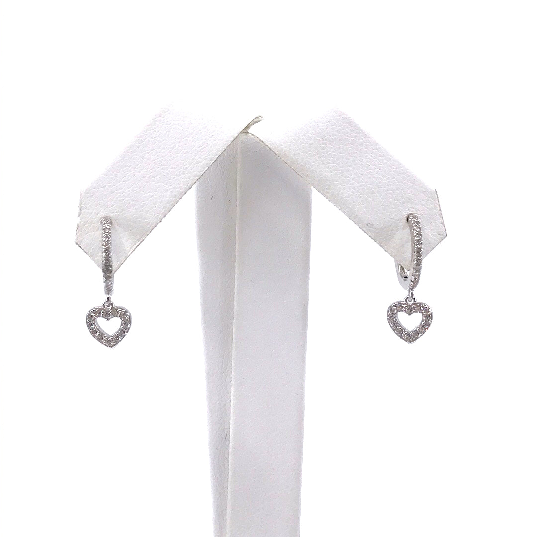 Sterling Silver Small Heart Earrings - HK Jewels