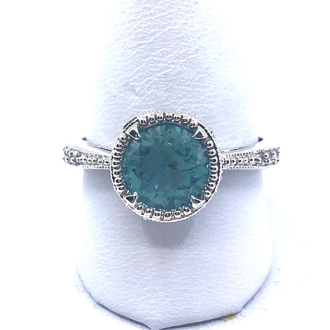 Sterling Silver Circle Stone Ring - HK Jewels