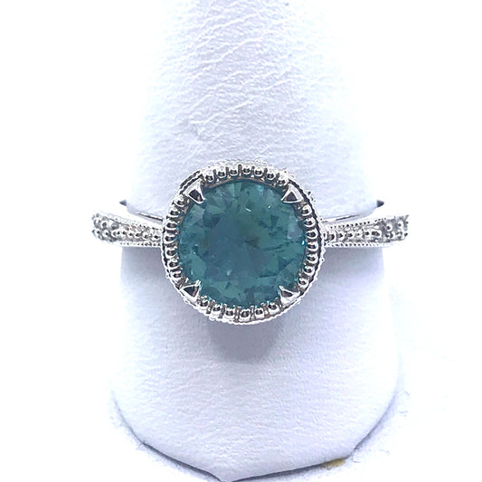 Sterling Silver Circle Stone Ring - HK Jewels