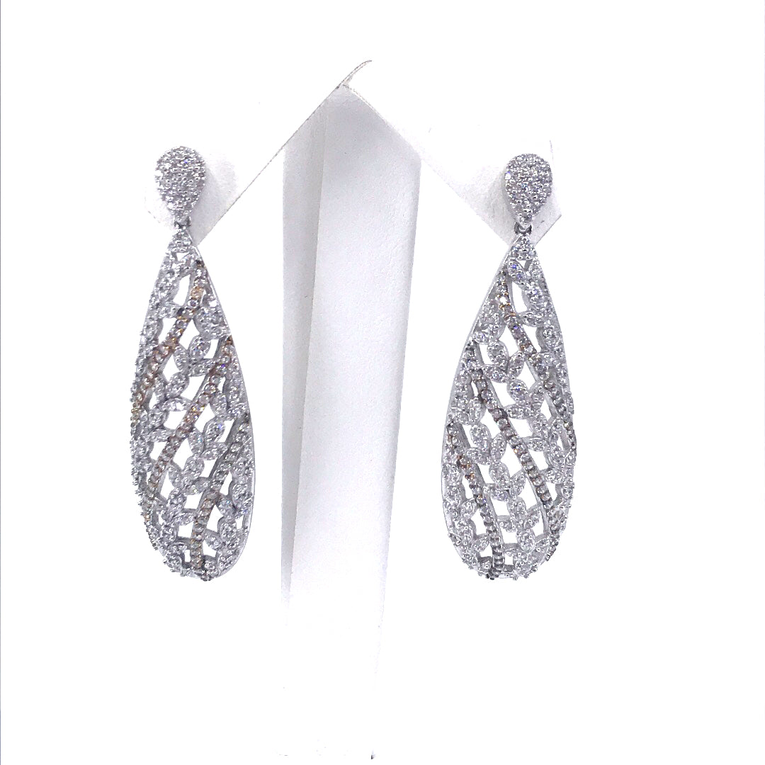 Sterling Silver Teardrop Earrings - HK Jewels