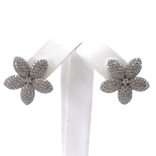Sterling Silver Flower Studs - HK Jewels