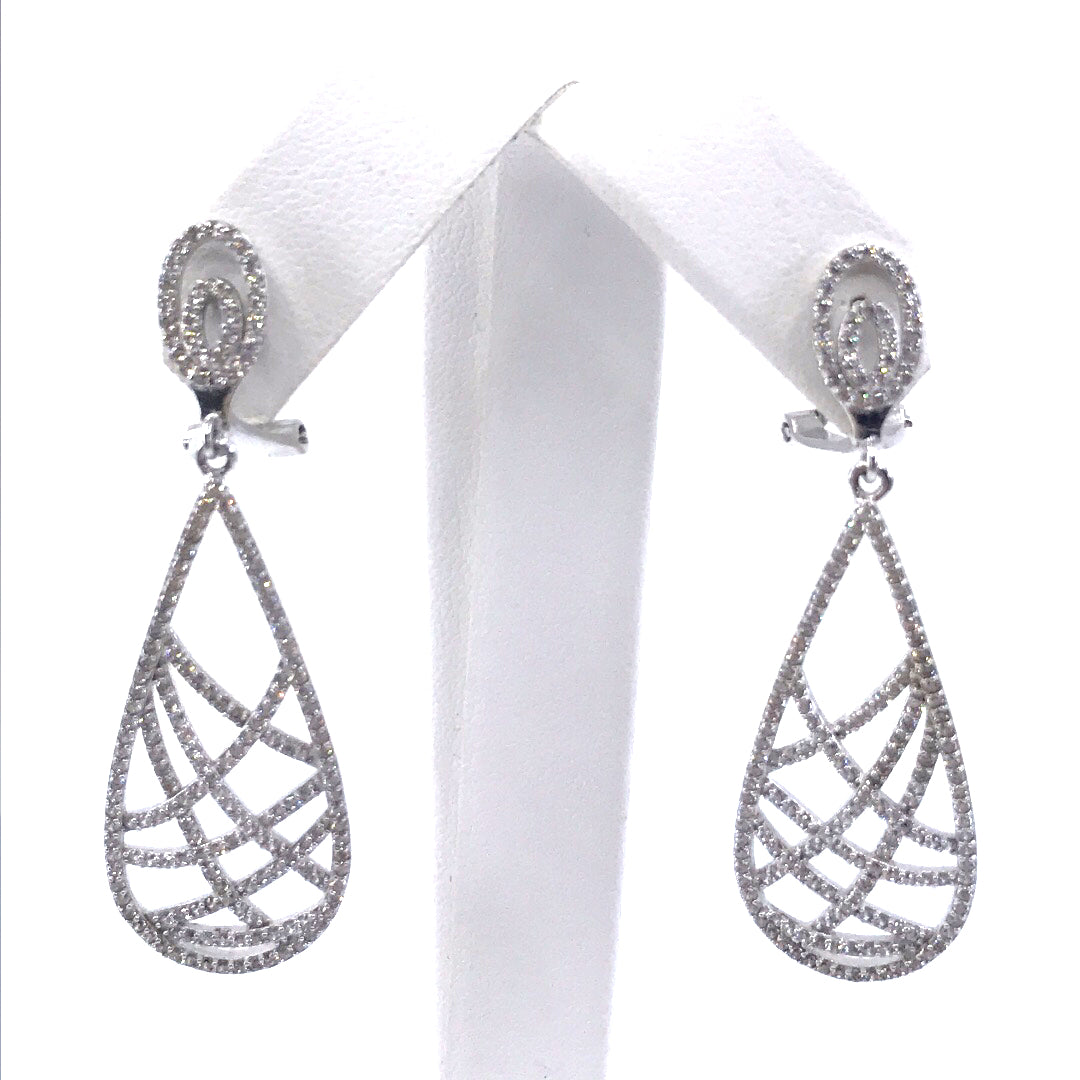 Sterling Silver Teardrop Earrings - HK Jewels