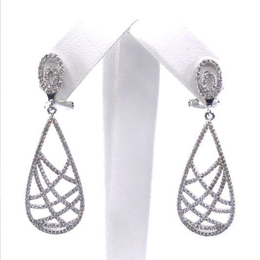 Sterling Silver Teardrop Earrings - HK Jewels