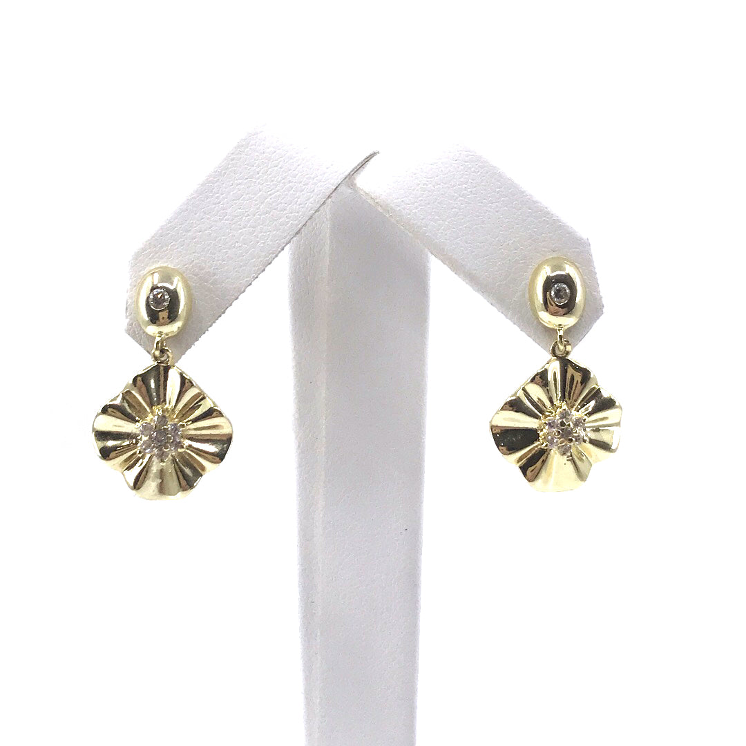 Sterling Silver Flower Earrings - HK Jewels