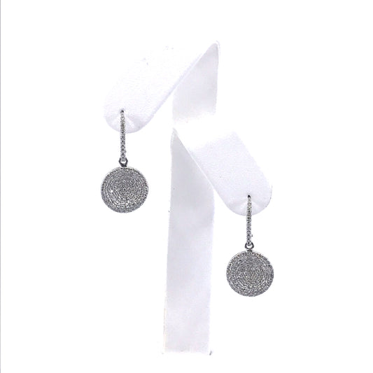 Micropave Gold Earrings - HK Jewels