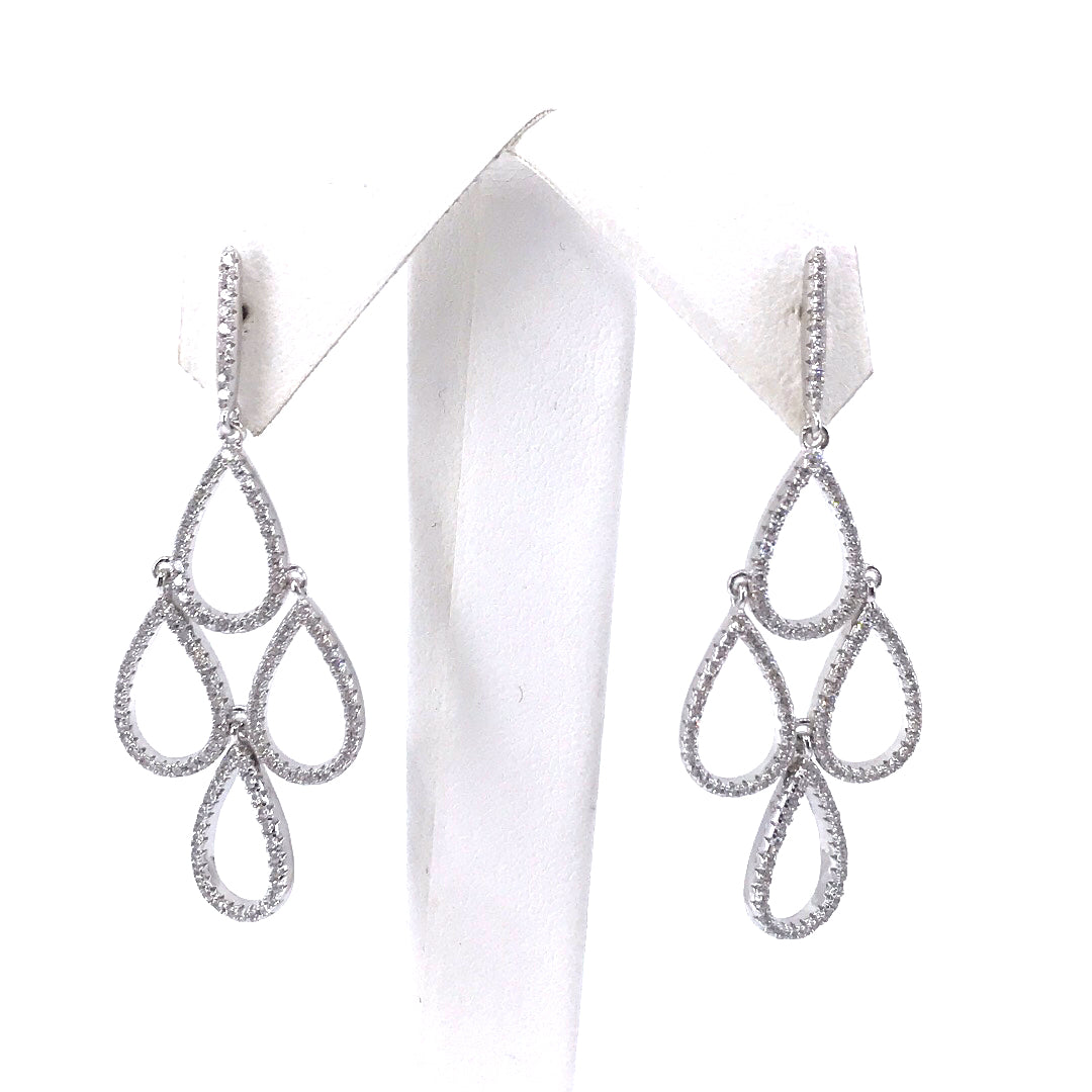 Sterling Silver Teardrop Earrings - HK Jewels