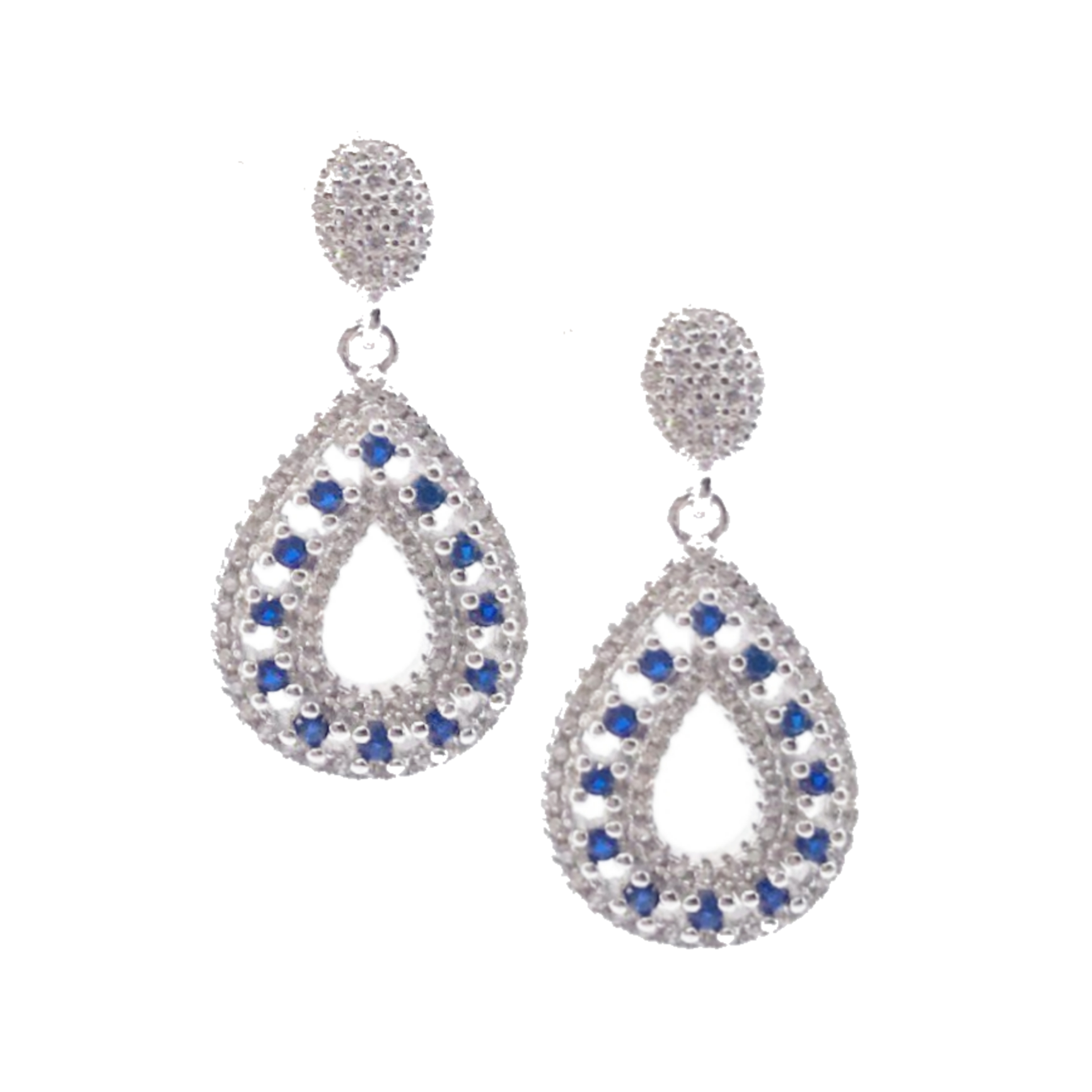 Sterling Silver Teardrop Earrings - HK Jewels