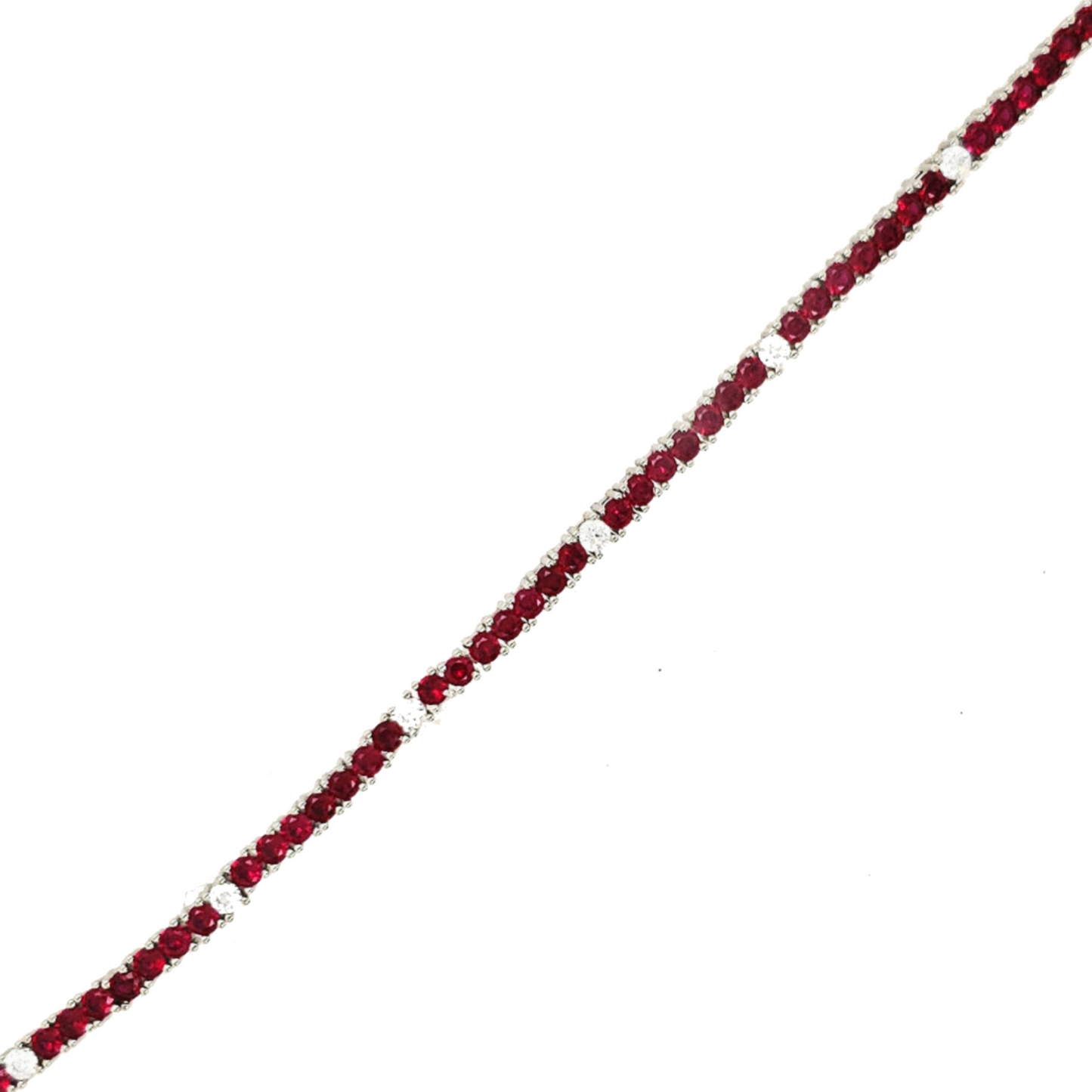Sterling Silver Ruby, Emerald, and Sapphire Colored CZ Stone Tennis Bracelets - HK Jewels