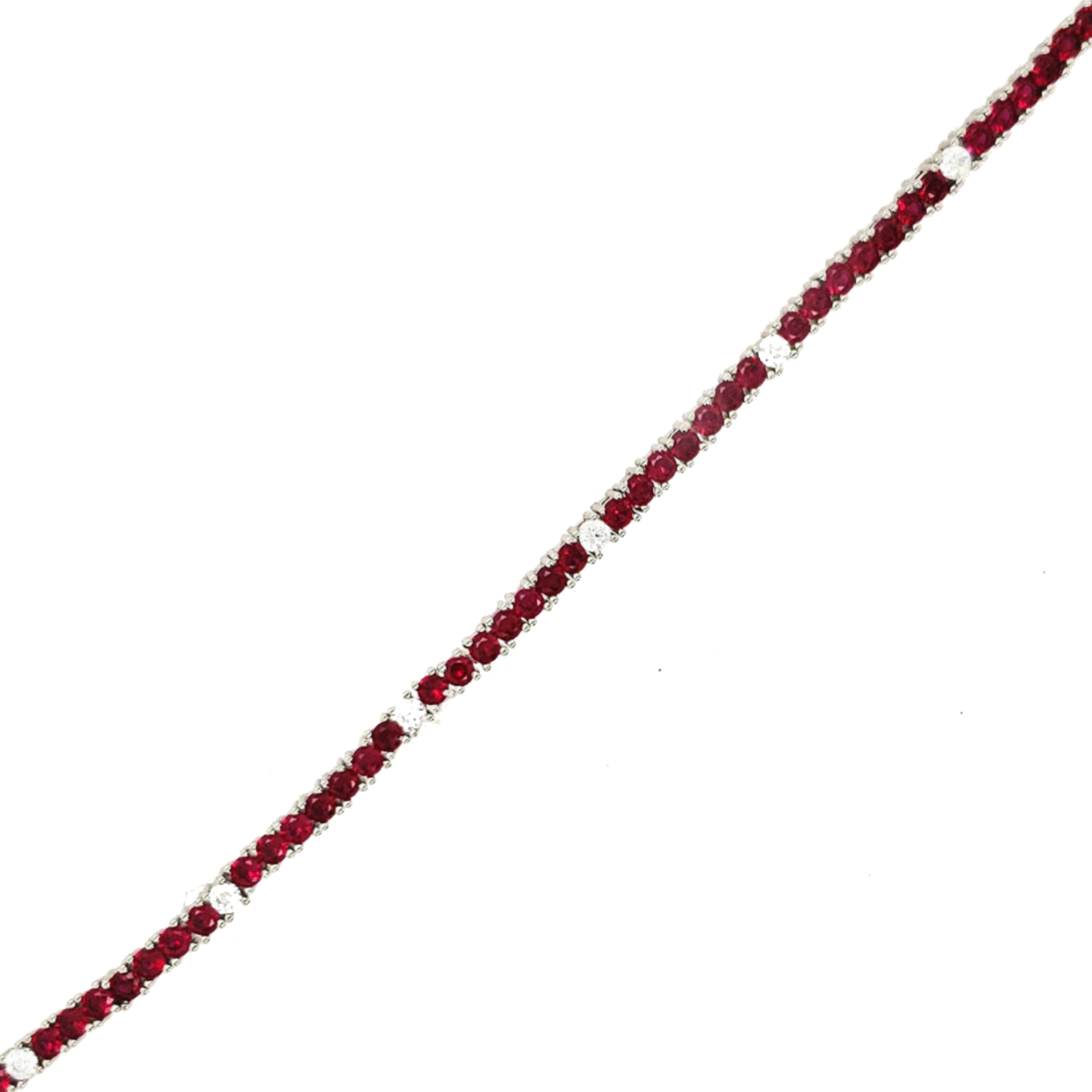 Sterling Silver Ruby, Emerald, and Sapphire Colored CZ Stone Tennis Bracelets - HK Jewels