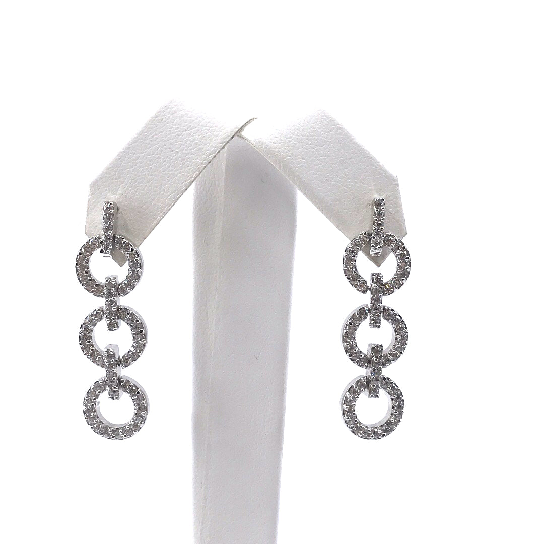 Sterling Silver Circle Earrings - HK Jewels