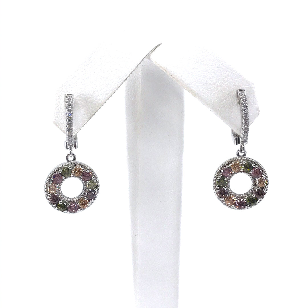 Sterling Silver Circle Earrings - HK Jewels