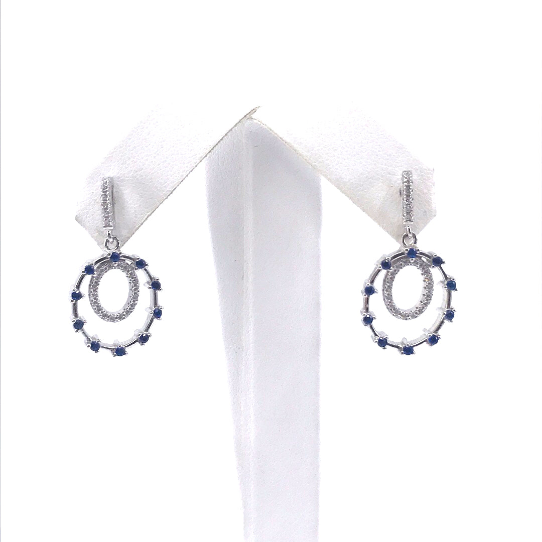 Sterling Silver Oval Earrings - HK Jewels