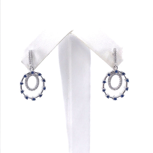 Sterling Silver Oval Earrings - HK Jewels