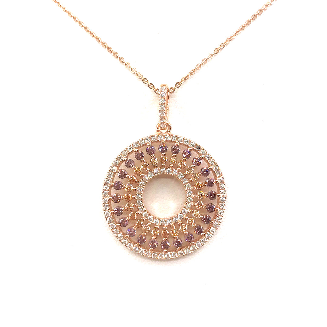 Sterling Silver Circle Pendant - HK Jewels