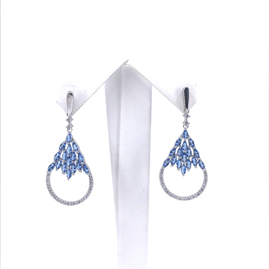 Sterling Silver Teardrop Earrings - HK Jewels