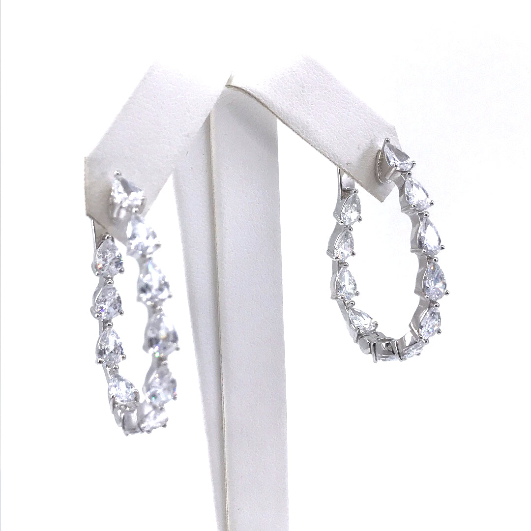 Sterling Silver Hoop Earrings - HK Jewels