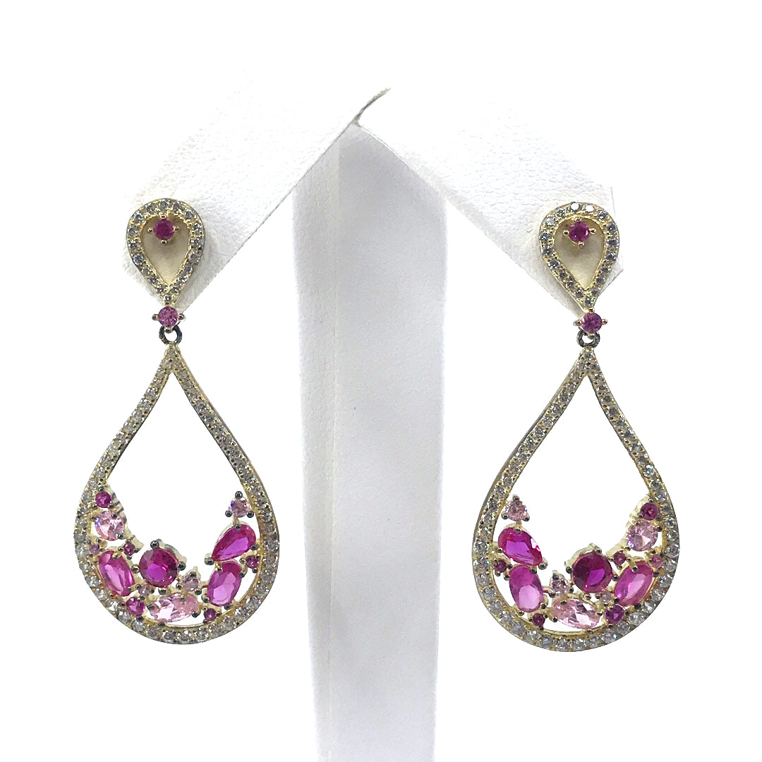 Sterling Silver Teardrop Earrings - HK Jewels