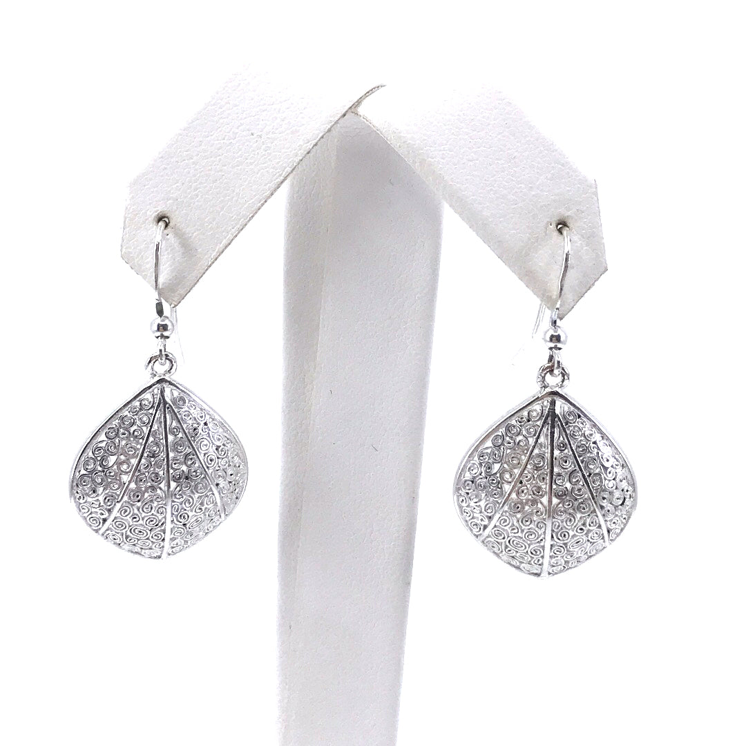 Sterling Silver Leaf Earrings - HK Jewels