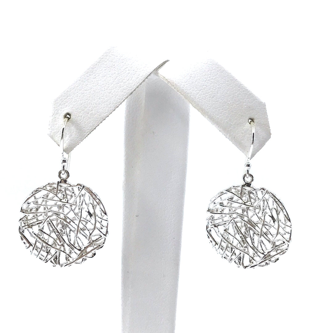 Sterling Silver Circle Earrings - HK Jewels
