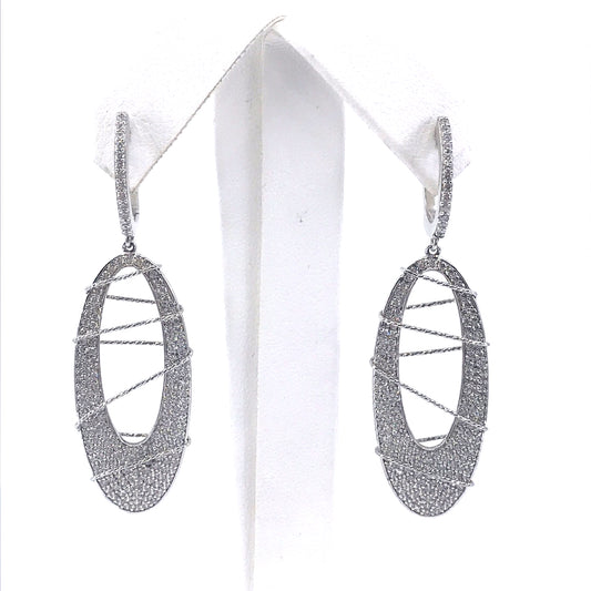 Sterling Silver Oval Earrings - HK Jewels