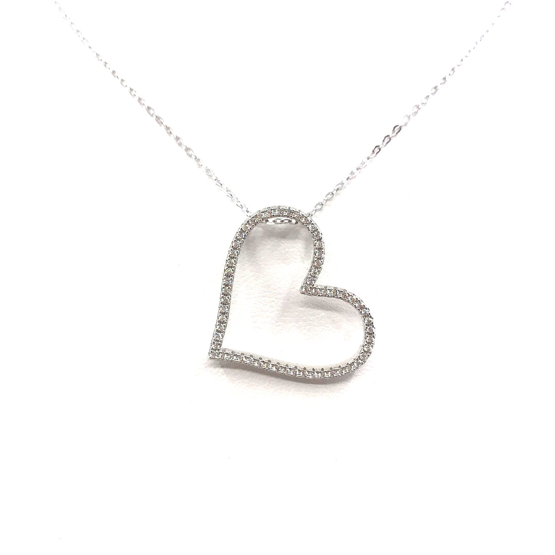 Sterling Silver Heart Pendant - HK Jewels