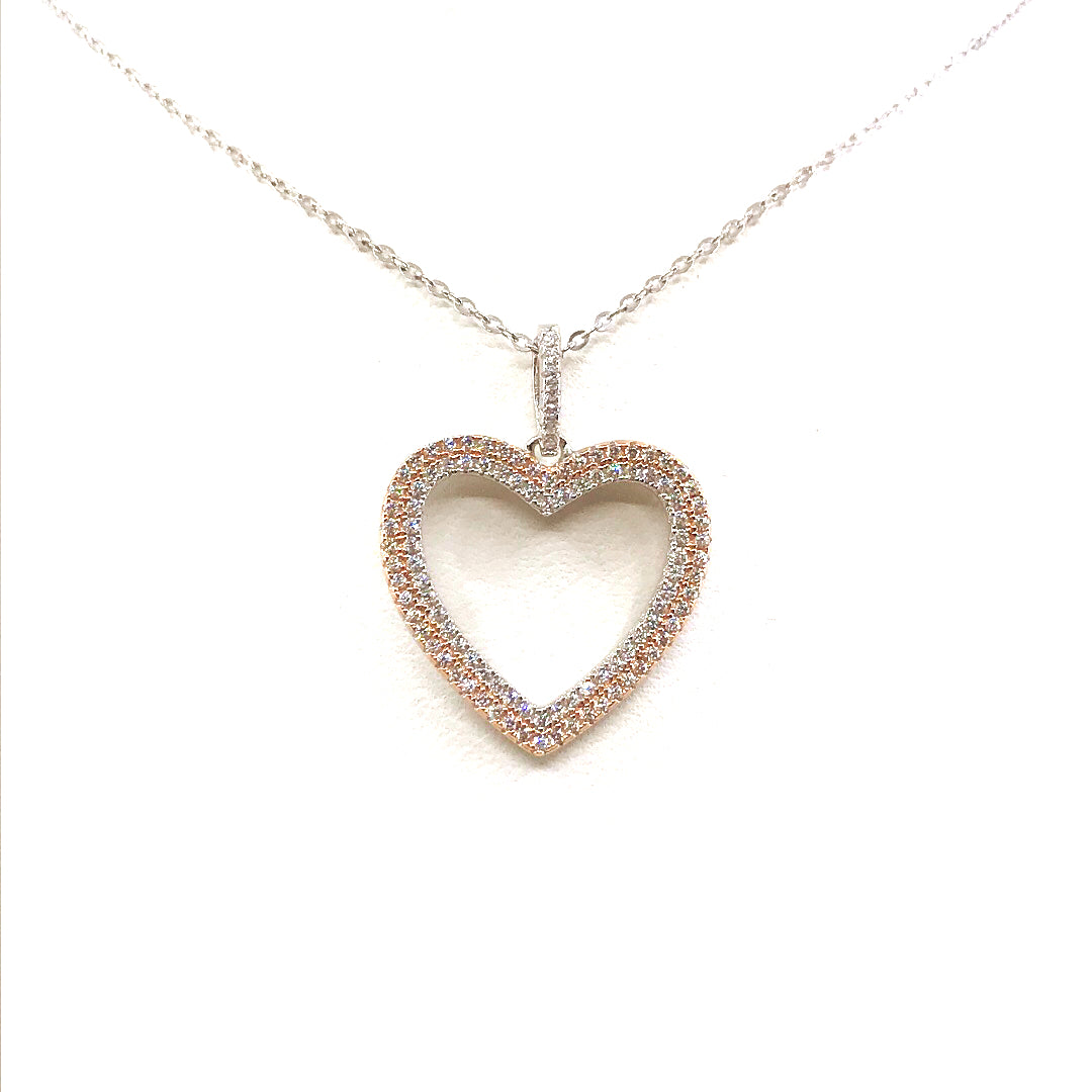 Sterling Silver Heart Pendant - HK Jewels