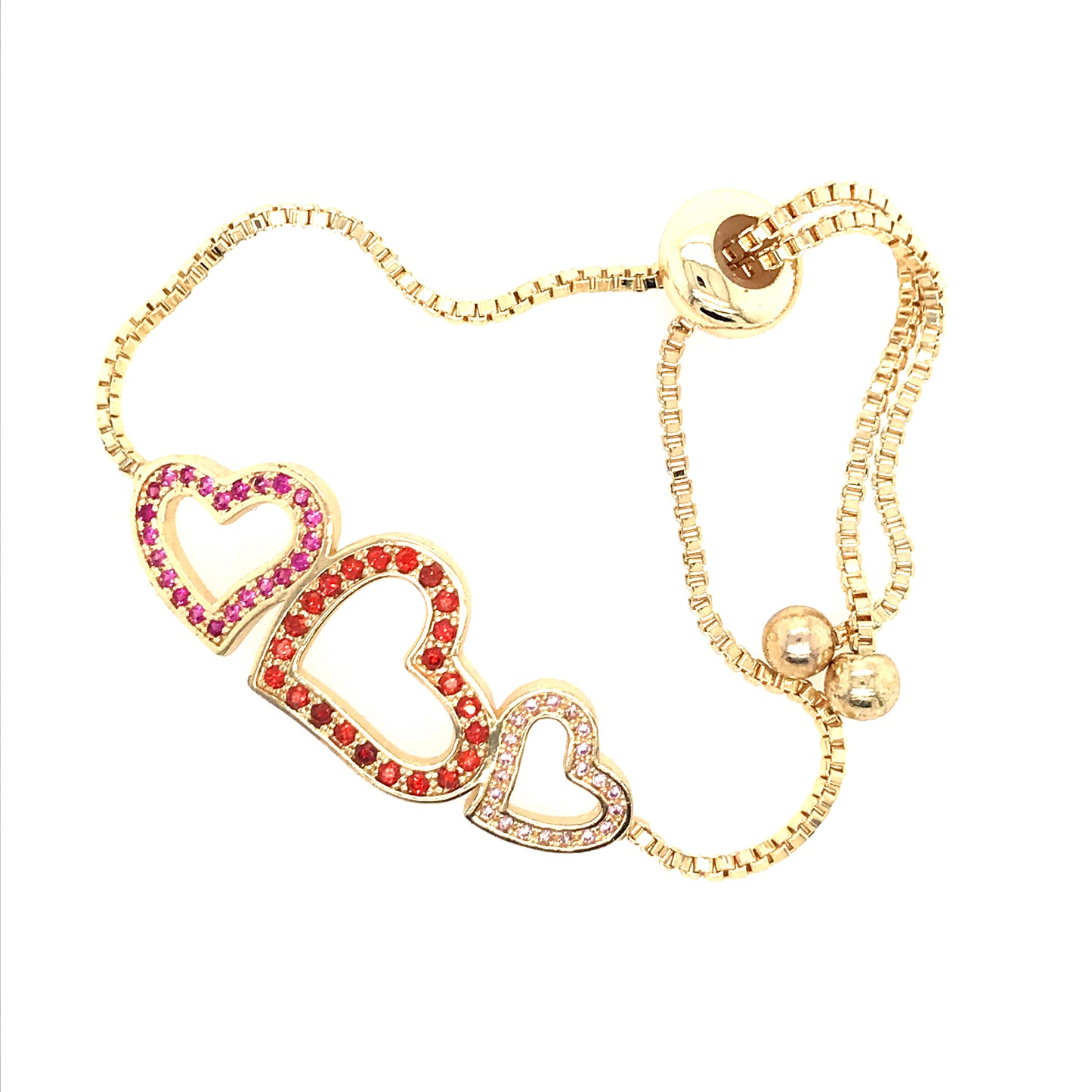Triple Heart Bracelet - HK Jewels