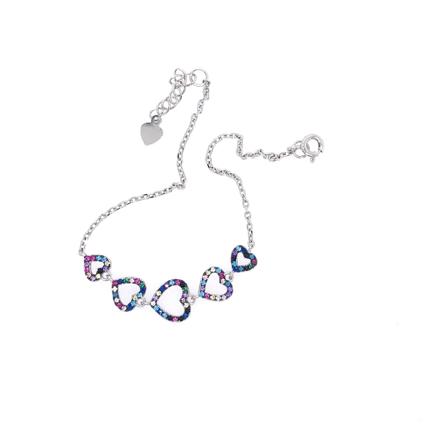 Sterling Silver Heart Bracelet - HK Jewels