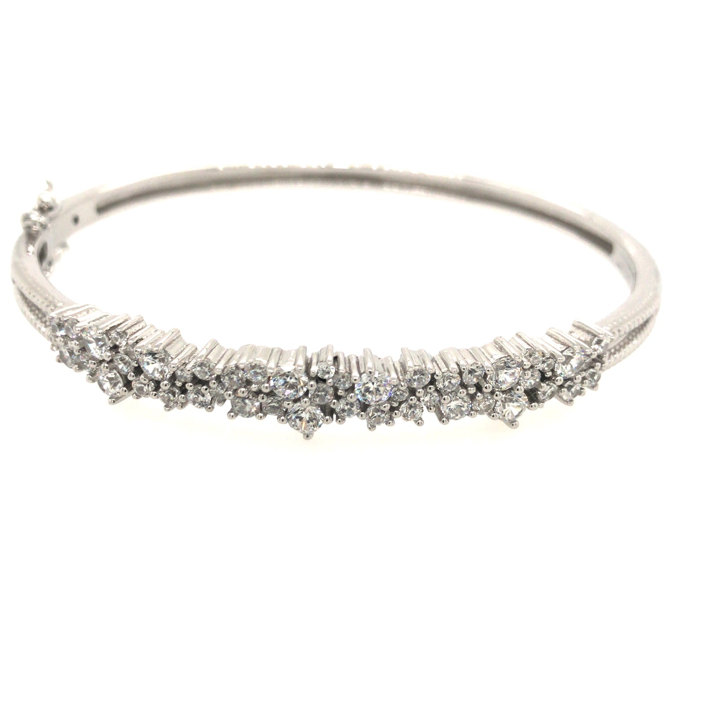 Sterling Silver CZ Bangle - HK Jewels