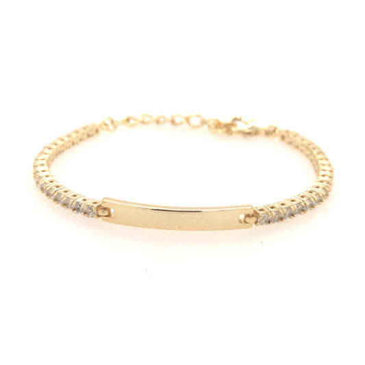 Sterling Silver Tennis/Bar Bracelet - HK Jewels